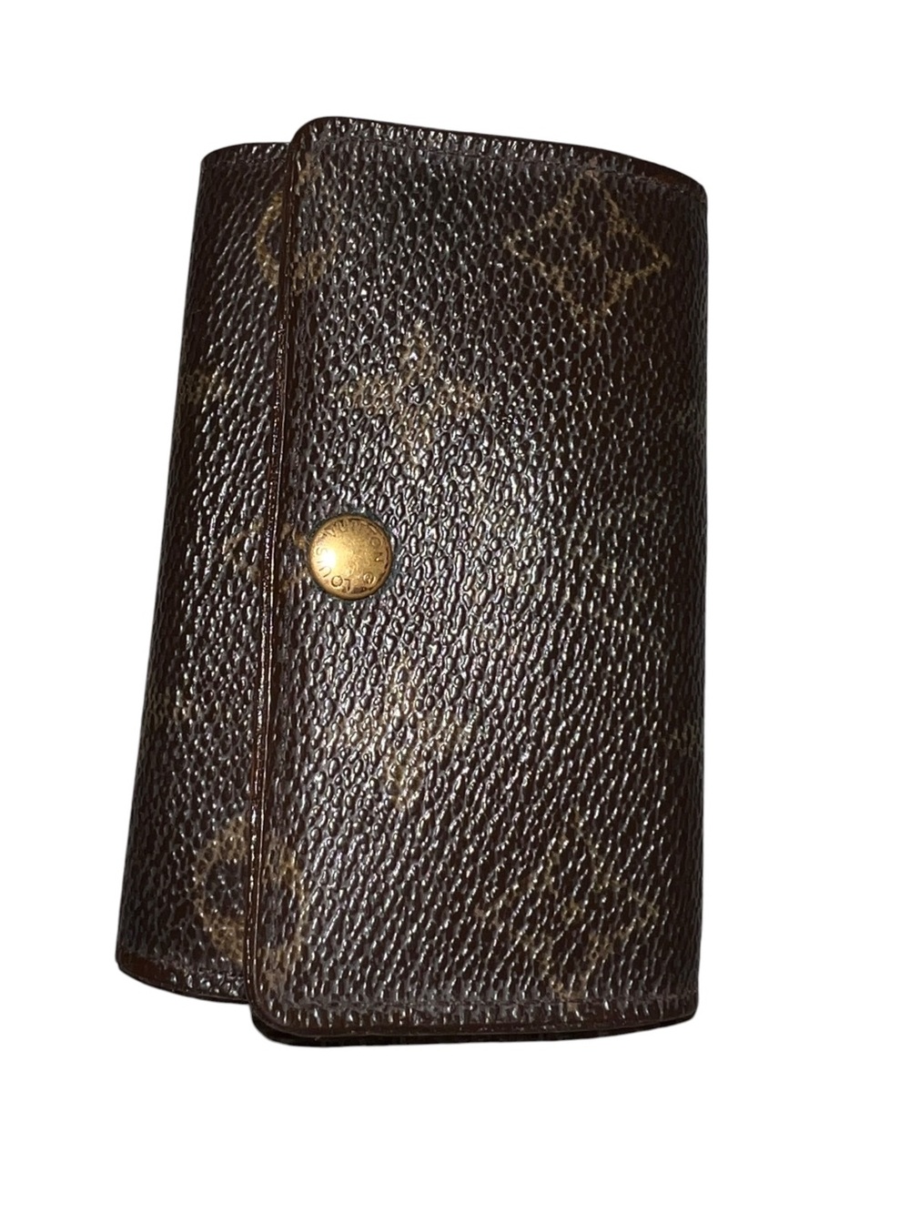 Louis Vuitton Brown Monogram Canvas Key & Card Holder with Gold Snap